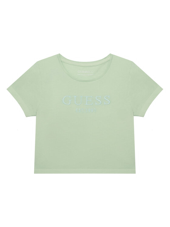 Guess T-Shirt J6GI17 K8HM4 Zielony Regular Fit