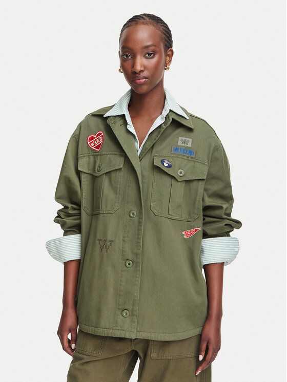 Weekend Max Mara Kurtka koszulowa Razza 2625086011 Khaki Regular Fit
