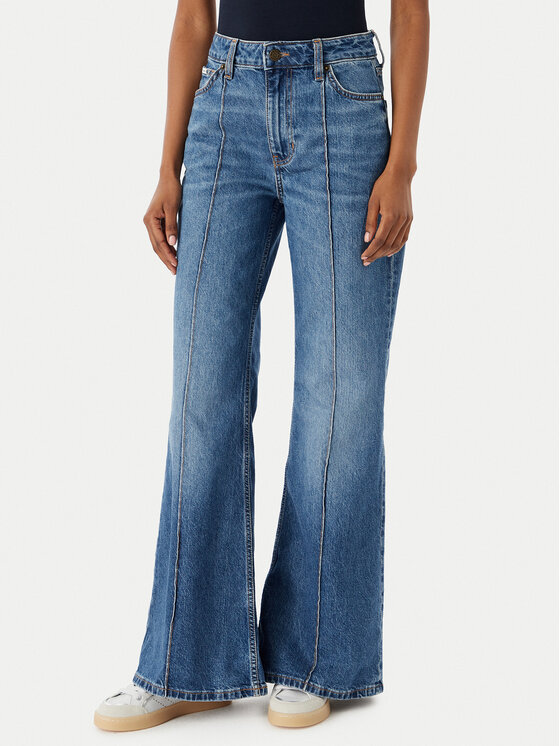 Guess Jeans Jeansy W6RA0R D6334 Niebieski Wide Leg