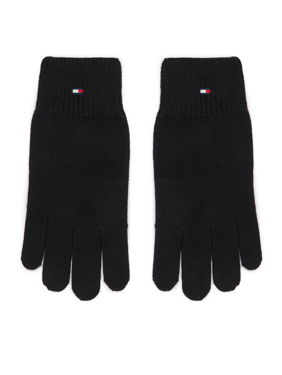 Tommy Hilfiger Rękawiczki Damskie Flag AW0AW19131 Czarny