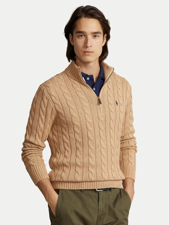 Polo Ralph Lauren Sweter 710810841003 Beżowy Regular Fit