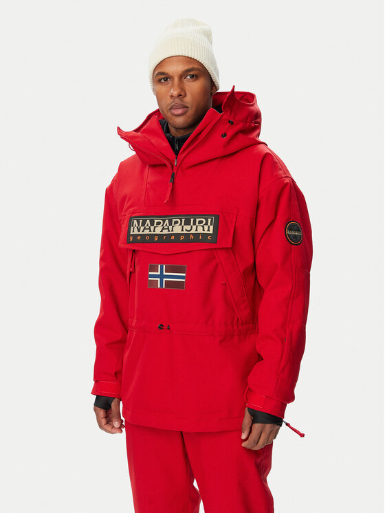 Napapijri Kurtka anorak Skidoo Next NP0A8B3G Czerwony ciemny Loose Fit