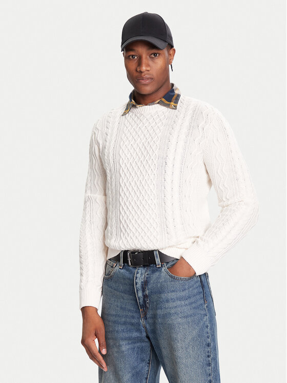 Tommy Jeans Sweter DM0DM22101 Biały Regular Fit