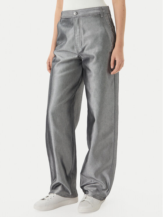 Calvin Klein Jeans Jeansy LV047E718G Szary Barrel Fit