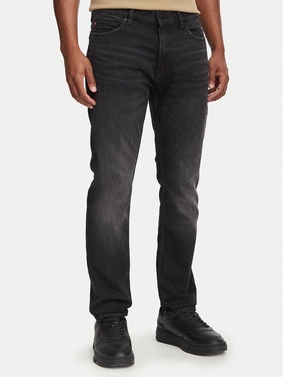 HUGO Jeansy 50561271 Czarny Slim Fit