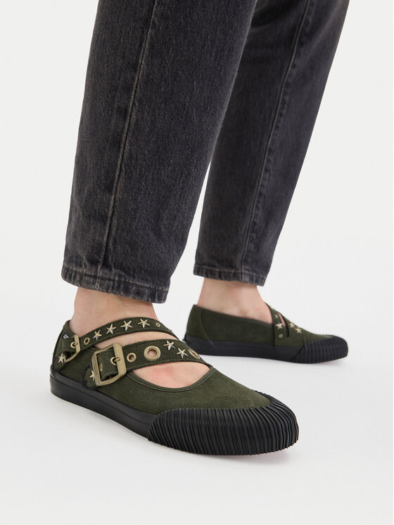 Vans Półbuty Mary Jane Straps VN000D9AOLV1 Zielony