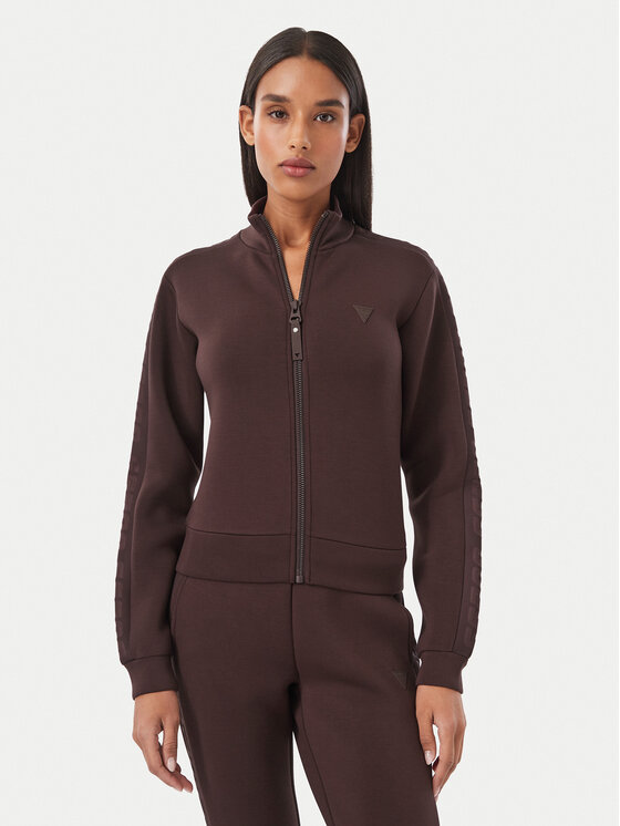 Guess Bluza V2YQ17 K7UW2 Brązowy ciemny Regular Fit