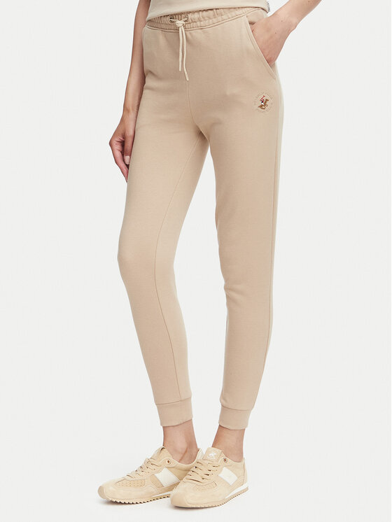 Beverly Hills Polo Club Spodnie dresowe P-SS26W-TF546550 Beżowy Regular Fit