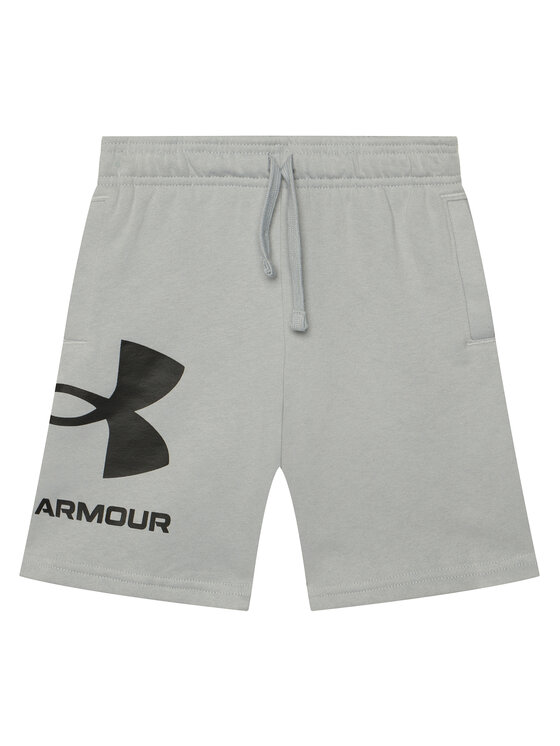 Under Armour Szorty sportowe UA RIVAL FLEECE LOGO SHORTS 1359065 Szary Regular Fit