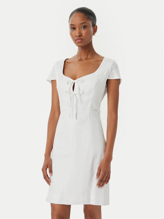 Guess Sukienka letnia W5GK41 WH5L2 Biały Regular Fit