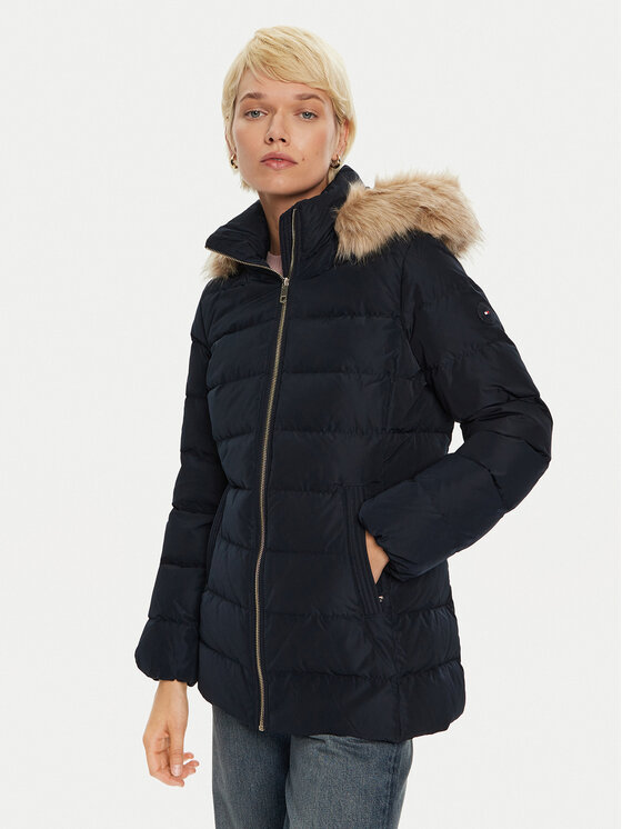 Tommy Hilfiger Kurtka puchowa WW0WW43600 Granatowy Regular Fit