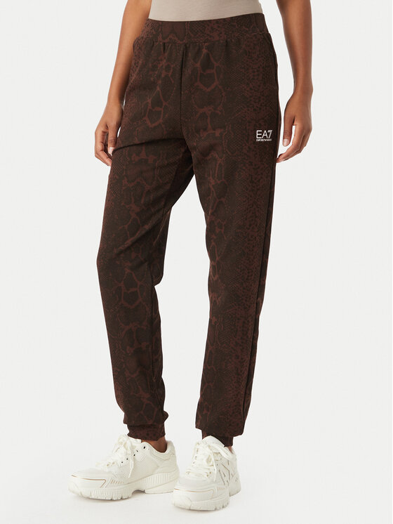 EA7 Emporio Armani Spodnie dresowe 7W001416 AF26043 F6007 Brązowy ciemny Regular Fit