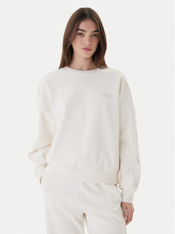Guess Bluza V6RQ96 KCX22 Biały Regular Fit