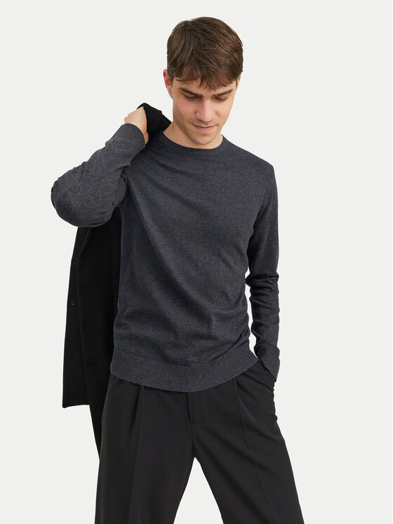 Jack & Jones Sweter Eemil 12208364 Szary Regular Fit