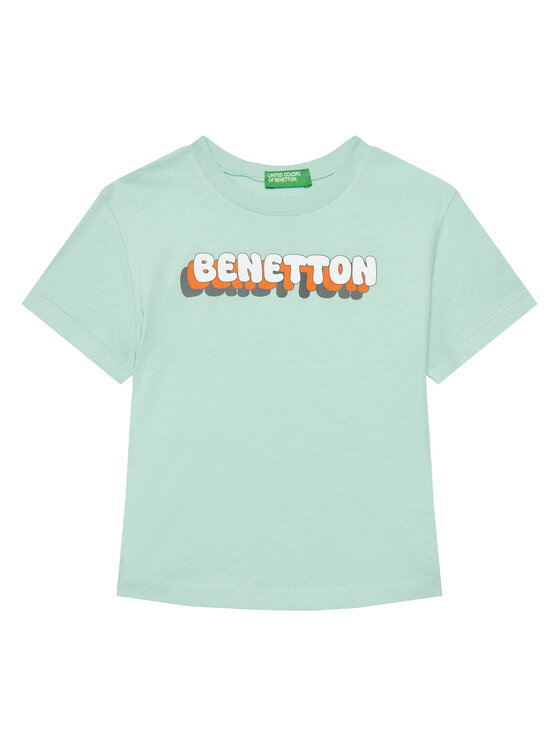 United Colors Of Benetton T-Shirt 3I1XG10HT Zielony Regular Fit