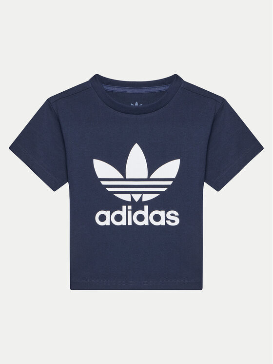adidas T-Shirt adicolor Trefoil IY2382 Granatowy Regular Fit