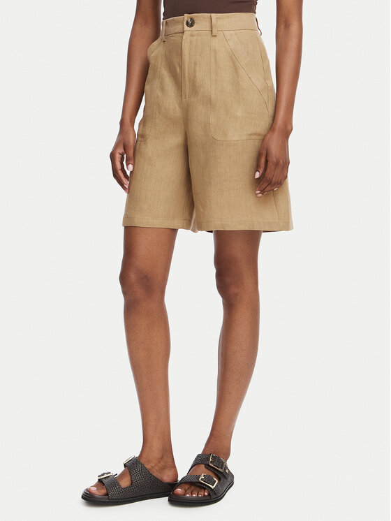 Marella Szorty materiałowe Emme by Marella Adorni 2615141032 Beżowy Regular Fit