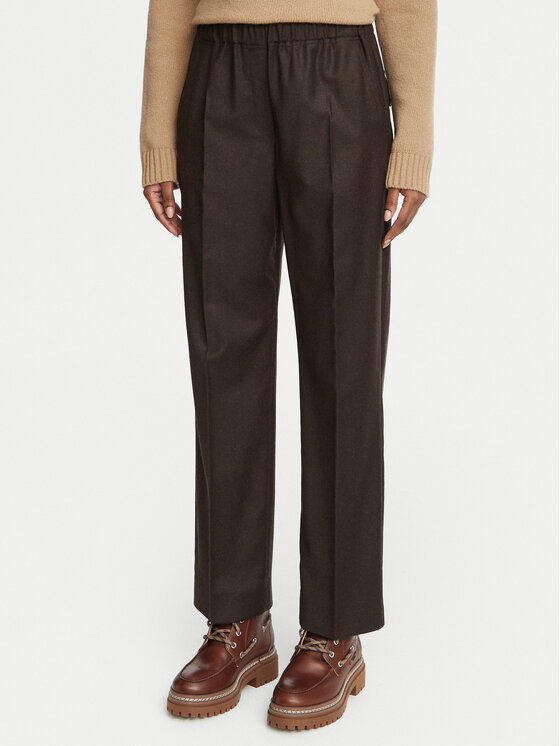 Weekend Max Mara Spodnie materiałowe Hateley 2625136042 Brązowy Regular Fit