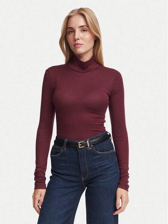 Guess Golf W4BP14 KCGM2 Bordowy Slim Fit