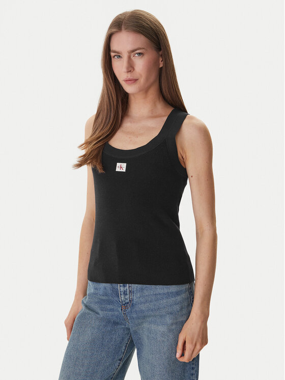 Calvin Klein Jeans Top LV047F355G Czarny