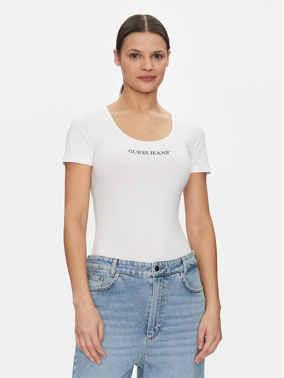 Guess Jeans Body W5GP25 J1314 Biały Slim Fit