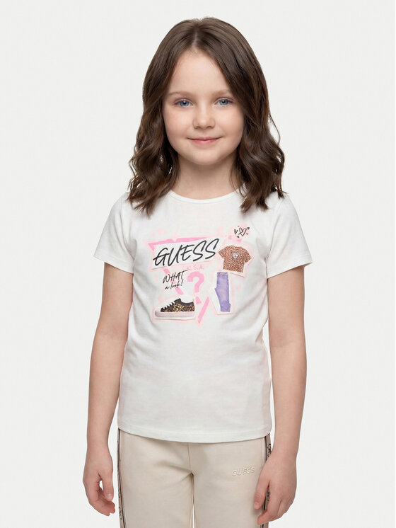 Guess T-Shirt J6YI02 K3667 Biały Regular Fit