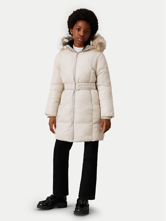 Calvin Klein Jeans Kurtka zimowa Classic IG0IG02686 Beżowy Regular Fit