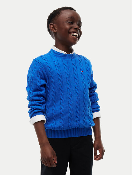 Tommy Hilfiger Sweter KB0KB09753 Niebieski Regular Fit