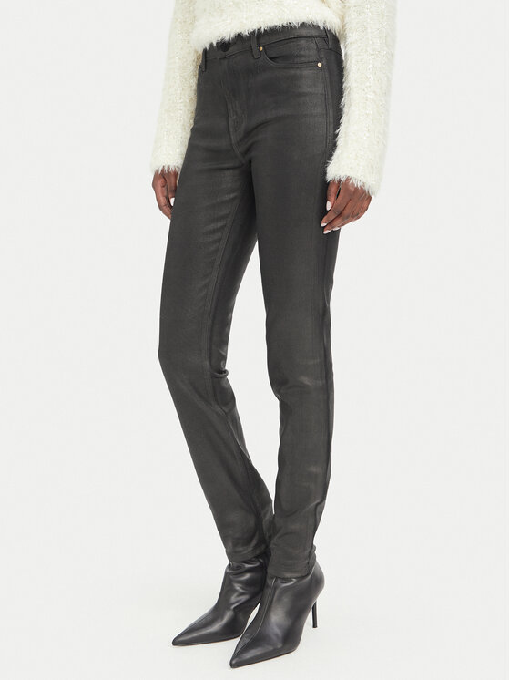 Guess Jeansy W6BA46 D2586 Czarny Skinny Fit