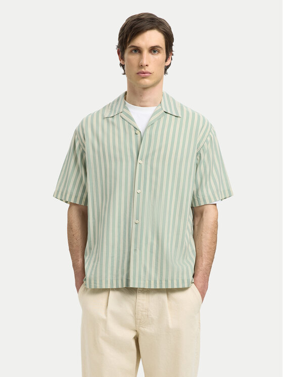 Selected Homme Koszula 16091381 Zielony Relaxed Fit