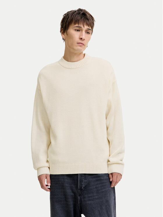Jack & Jones Sweter Urban 12278942 Écru Relaxed Fit
