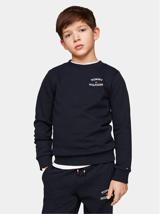 Tommy Hilfiger Bluza Th Logo KB0KB08828 Granatowy Regular Fit