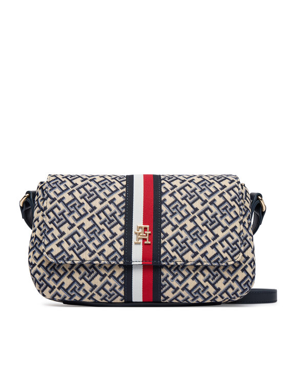 Tommy Hilfiger Torebka Th Jacquard Ess Crossover AW0AW19066 Niebieski