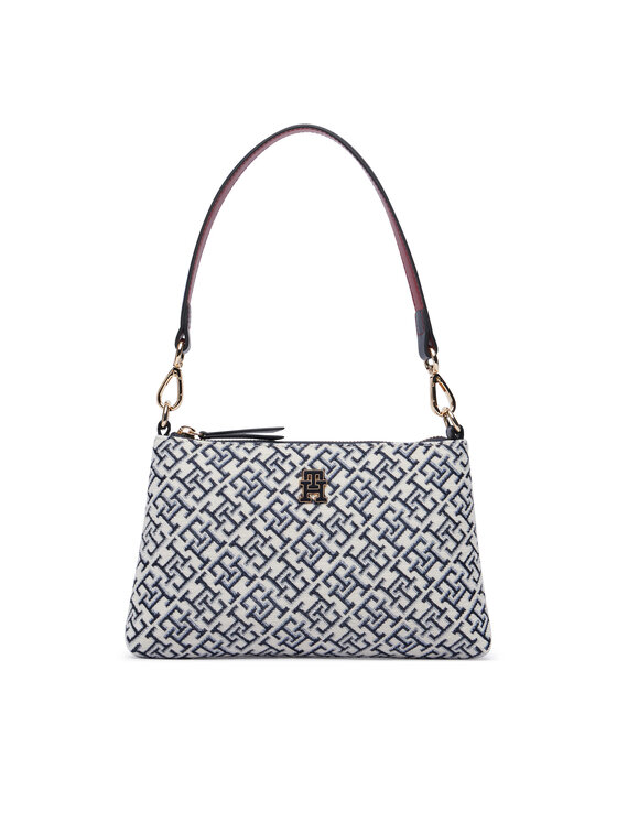 Tommy Hilfiger Torebka Th Jacquard Mini Shoulder Bag AW0AW19006 Niebieski