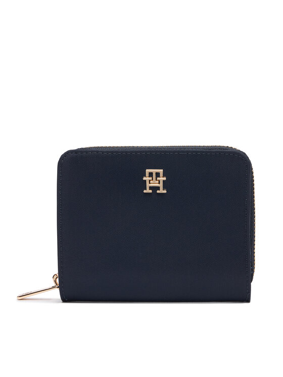 Tommy Hilfiger Portfel Th Icon Med Za W/Flap Nylon AW0AW18991 Granatowy
