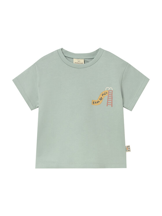Mayoral T-Shirt 1077 Zielony Regular Fit