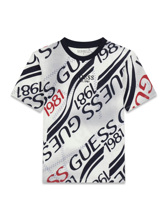 Guess T-Shirt L6RI04 K8HM4 Biały Oversize