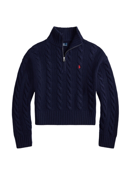 Polo Ralph Lauren Sweter 211972130004 Granatowy Relaxed Fit