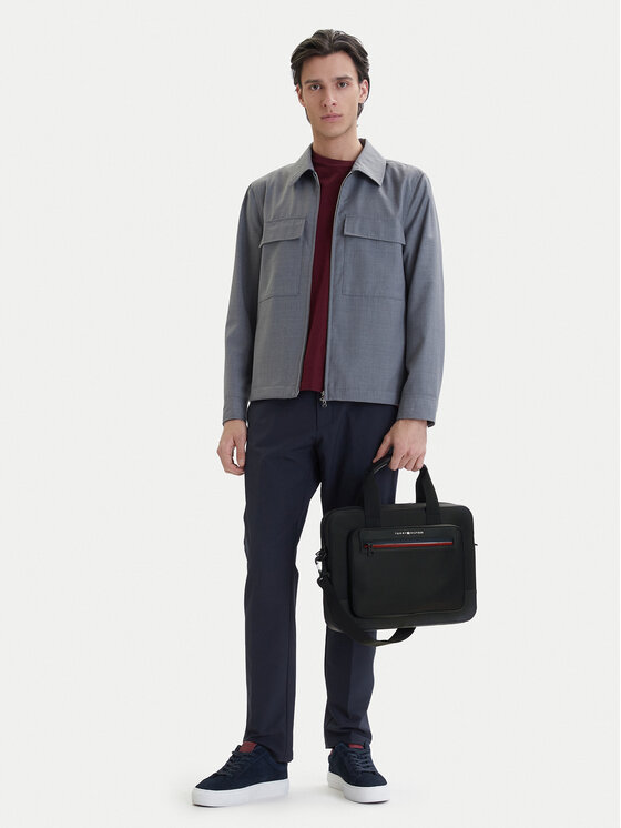 Tommy Hilfiger Torba na laptopa Th Foundation Computer Bag AM0AM14158 Czarny