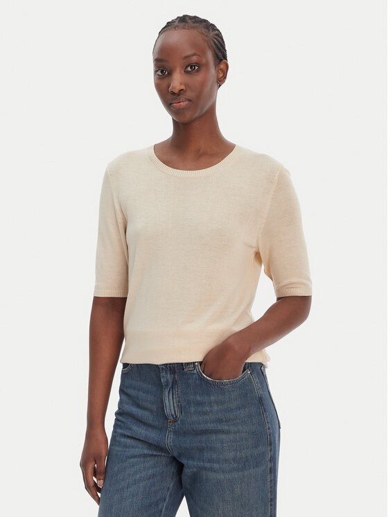 BOSS Sweter C_Fiaffu 50557077 Beżowy Regular Fit