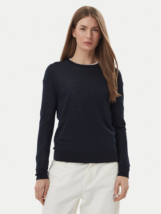 BOSS Sweter Ferpina  50544987 Granatowy Slim Fit