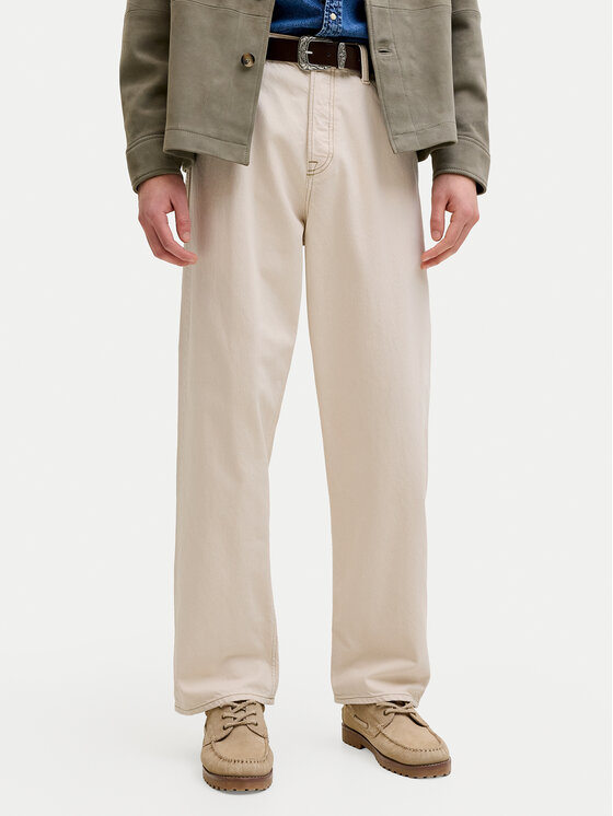 Jack & Jones Jeansy Alex 12295747 Kremowy Baggy Fit