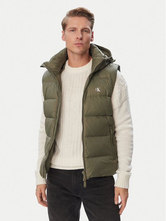Calvin Klein Jeans Bezrękawnik LV04RG514G Khaki Regular Fit