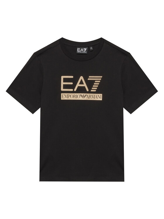 EA7 Emporio Armani T-Shirt 7B000350 AF10375 MC004 Czarny Regular Fit
