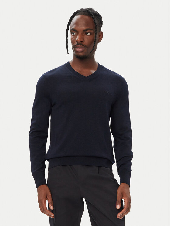 BOSS Sweter H-Melba-L 50571907 Granatowy Regular Fit