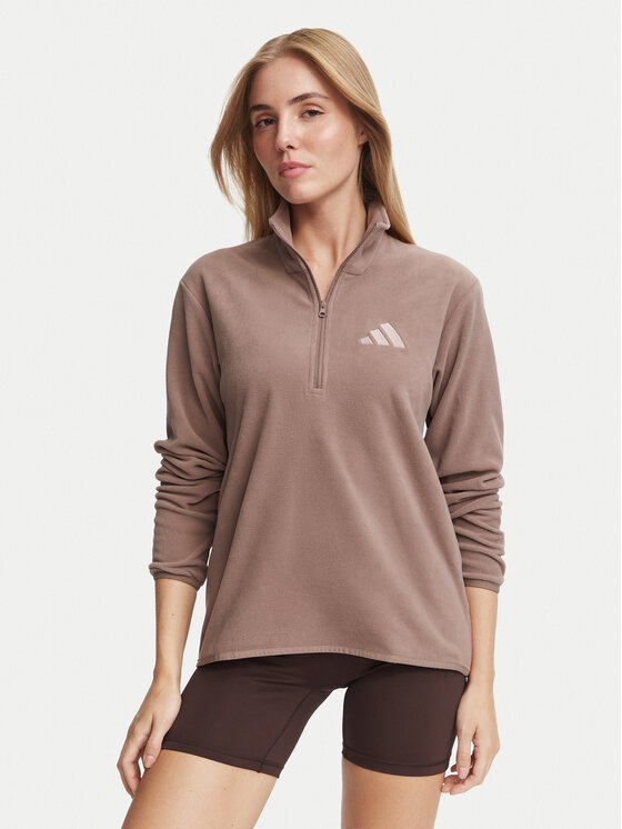 adidas Polar Terrex Multi Essentials Half Zip Fleece Jacket KZ1799 Brązowy jasny Regular Fit