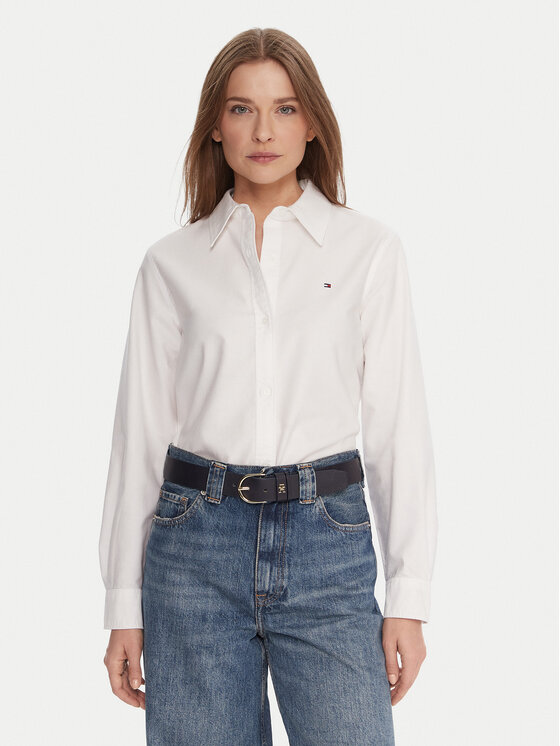 Tommy Hilfiger Koszula WW0WW46111 Biały Relaxed Fit
