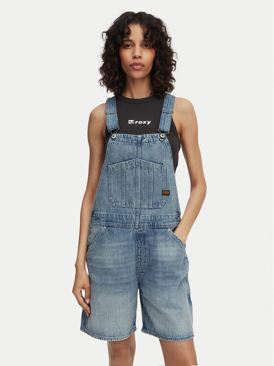 G-Star Raw Ogrodniczki D28887-D788 Niebieski Loose Fit
