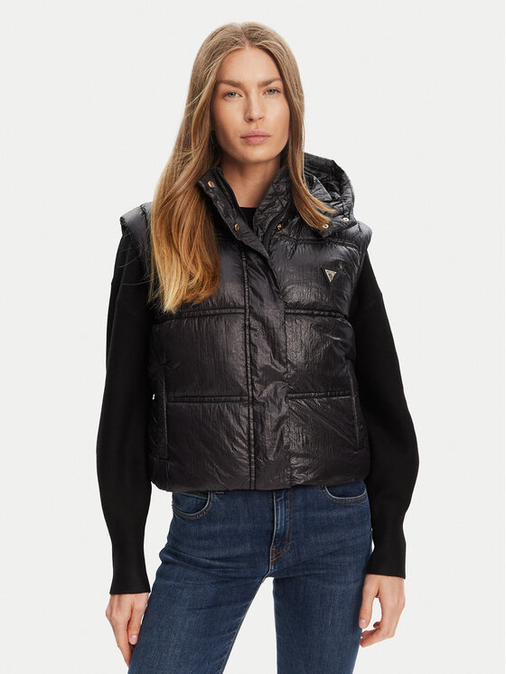 Guess Bezrękawnik W5YL11 WHDO2 Czarny Regular Fit