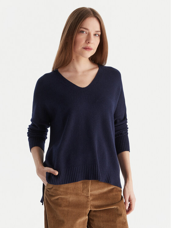 Kontatto Sweter 3M0842C Granatowy Relaxed Fit